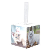 Persoonlijke foto kerst kat huisdier decoratie (Voorkant hoekig)