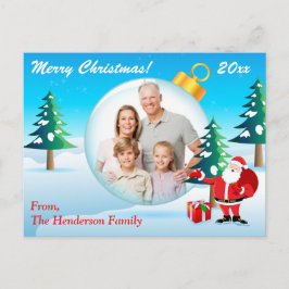 Persoonlijke FOTO Kerstbal Postkaart Feestdagenkaart
