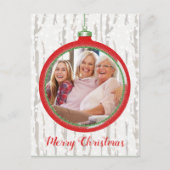 Persoonlijke foto-kerstbulkfeestdag met Vintage Briefkaart (Voorkant)