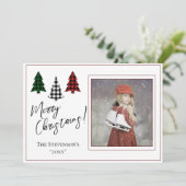 Persoonlijke foto-kerstfeestdagen feestdagenkaart (Staand voorkant)