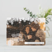 Persoonlijke foto-kerstfeestkaart feestdagenkaart (Staand voorkant)