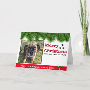 Persoonlijke foto-kerstkaart van honden kaart