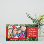 Persoonlijke foto Kerstkaarten Xmas Vakantie Feestdagenkaart (Staand voorkant)