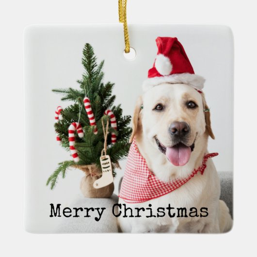 Persoonlijke foto Kerstmis Keramisch Ornament (Voorkant)