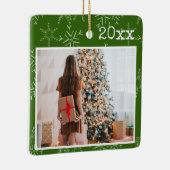 Persoonlijke foto Kerstmis Keramisch Ornament (Rechts)