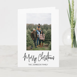 Persoonlijke foto Kerstvakantie minimalistisch Kaart