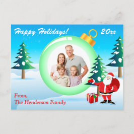 Persoonlijke FOTO kerstversiering Post Kaart 2