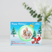 Persoonlijke FOTO kerstversiering Post Kaart 2 (Staand voorkant)