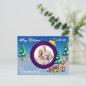 Persoonlijke FOTO kerstversiering Post Kaart 6 (Staand voorkant)