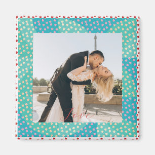 Persoonlijke foto-liefdesaardbeving Lijst Magneet