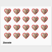 Persoonlijke foto-liefdesgeschenk stickerlabel hart sticker (Vel)