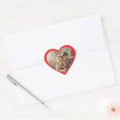Persoonlijke foto-liefdesgeschenk stickerlabel hart sticker (Envelop)