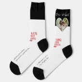 Persoonlijke foto-liefdeshart verloving sokken (Links)