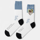 Persoonlijke foto-liefdeshart verloving sokken (Links)