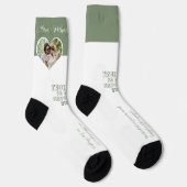 Persoonlijke foto-liefdeshart verloving sokken (Rechts)