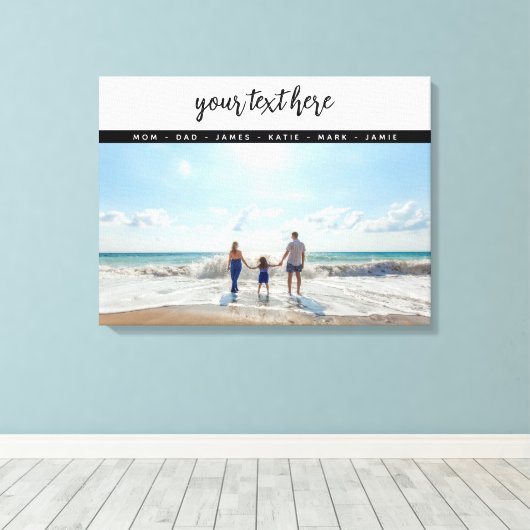 Persoonlijke foto-liefdesherinneringen canvas afdruk (Insitu (Houten vloer))