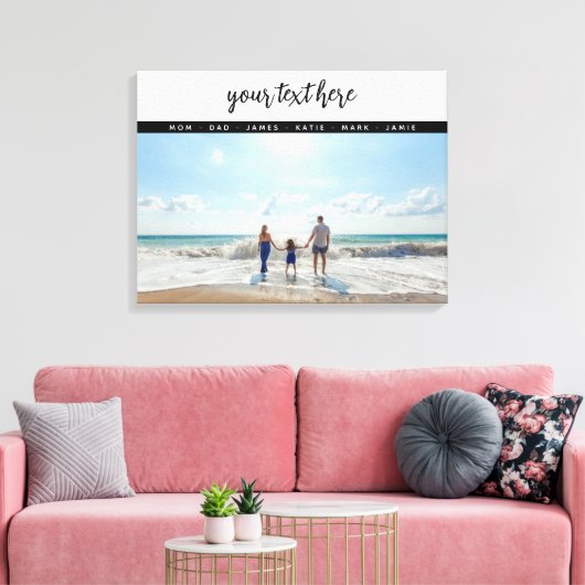 Persoonlijke foto-liefdesherinneringen canvas afdruk (Insitu (Woonkamer))