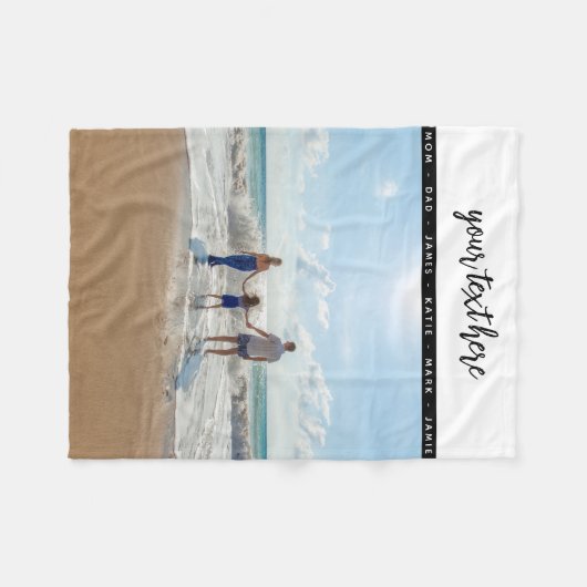 Persoonlijke foto-liefdesherinneringen fleece deken (Voorkant (Horizontaal))