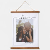 Persoonlijke foto-liefdesTypografie Hangend Wandkleed (Voorkant)
