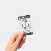 Persoonlijke foto logo streepjescode naam badge (Handheld)