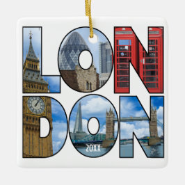 Persoonlijke foto London Europe City Typografie Keramisch Ornament