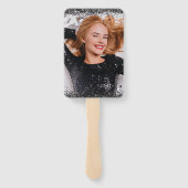 Persoonlijke foto Luxury 35th Birthday Handwaaier (Achterkant)