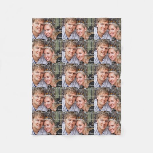 Persoonlijke foto maak je eigen fleece deken (Voorkant)
