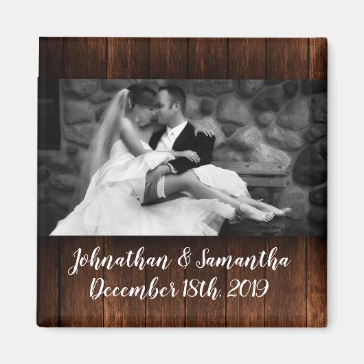 Persoonlijke foto Magnet Barn Wood Land Rustic (Voorkant)