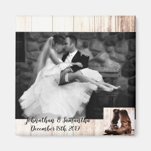 Persoonlijke foto Magnet boots country rustic