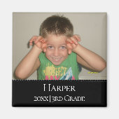 Persoonlijke foto Magnet | Eenvoudige naam Jaar ra (Voorkant)