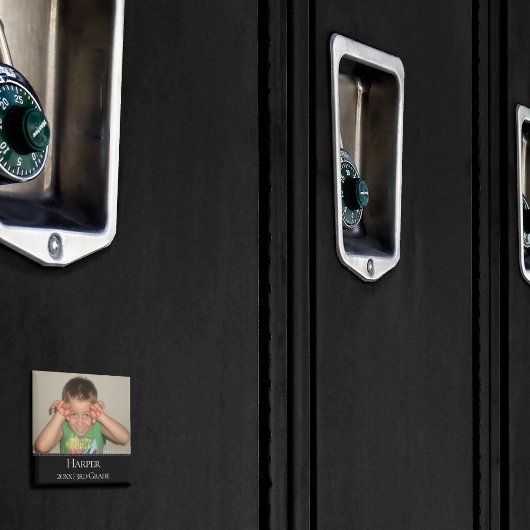 Persoonlijke foto Magnet | Eenvoudige naam Jaar ra