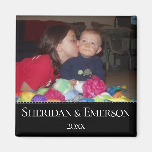 Persoonlijke foto Magnet | Minimumnaamjaar (Voorkant)