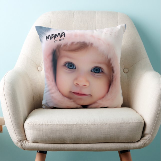 Persoonlijke foto Mama gevestigd Moeder Kussen (Custom Photo Throw Pillow for Mom)