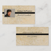 Persoonlijke foto Masculine Marble Tile Visitekaartje (Voorkant / Achterkant)