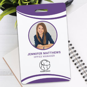 Persoonlijke foto medewerker logo naam badge