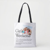 Persoonlijke foto Meisjesweekend Definitie Tote Bag (Voorkant)