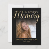 Persoonlijke foto Memorial Bedankkaart (Voorkant)