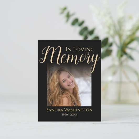 Persoonlijke foto Memorial Bedankkaart (Staand voorkant)