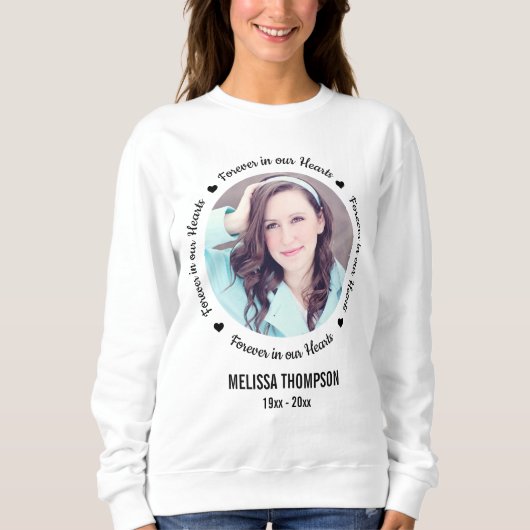 Persoonlijke foto Memorial Forever in ons hart Trui (Voorkant)