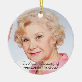 Persoonlijke foto-Memorial in Loving Memory Keramisch Ornament