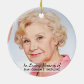 Persoonlijke foto-Memorial in Loving Memory Keramisch Ornament (Achterkant)