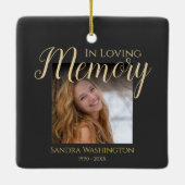 Persoonlijke foto Memorial Keramisch Ornament (Achterkant)