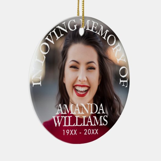 Persoonlijke foto Memorial Keramisch Ornament (Rechts)