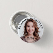 Persoonlijke foto Memorial Ronde Button 3,2 Cm (Voorkant /achterkant)