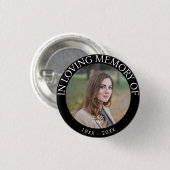 Persoonlijke foto Memorial Ronde Button 3,2 Cm (Voorkant /achterkant)