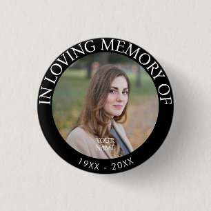 Persoonlijke foto Memorial Ronde Button 3,2 Cm