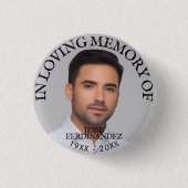 Persoonlijke foto Memorial Ronde Button 3,2 Cm (Voorkant)