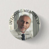 Persoonlijke foto Memorial Ronde Button 3,2 Cm (Voorkant)