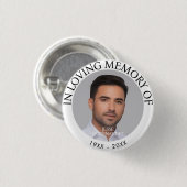 Persoonlijke foto Memorial Ronde Button 3,2 Cm (Voorkant /achterkant)