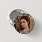 Persoonlijke foto Memorial Ronde Button 3,2 Cm (Voorkant /achterkant)